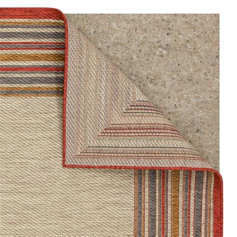 allen + roth with STAINMASTER Red Border 4 X 6 (ft) Red Outdoor Border ...
