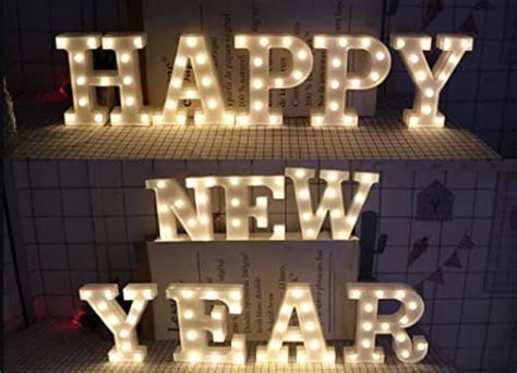 Buy LEDOLUX Happy New Year Marquee Letter Lights Sign; Light Up ...