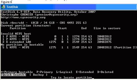 TestDisk Step by Step Guide 的图像结果