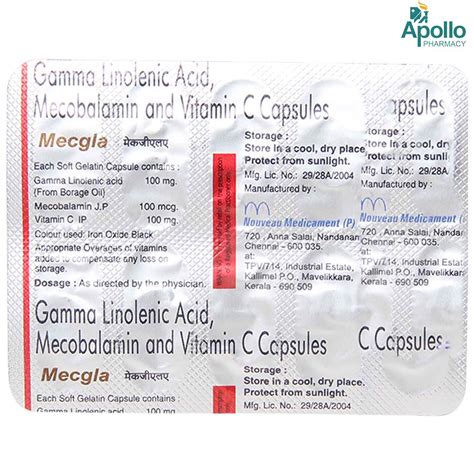 Mecgla Capsule 10's Price, Uses, Side Effects, Composition - Apollo ...