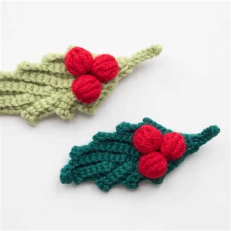 Crochet Holly Leaf Free Pattern - Hookok