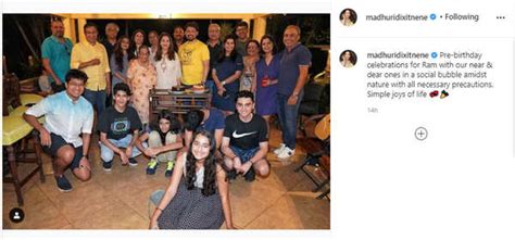 Madhuri Dixit gives a glimpse of husband Shriram Nene's pre-birthday ...