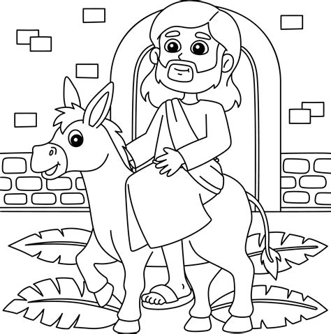 Palm Sunday Coloring Page