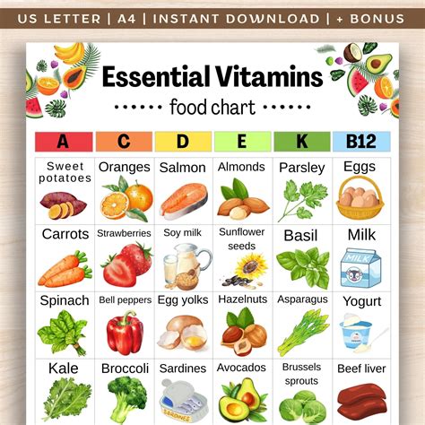 All Vitamins Food List Essentials