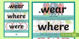 Homophones Word Mat (teacher made)