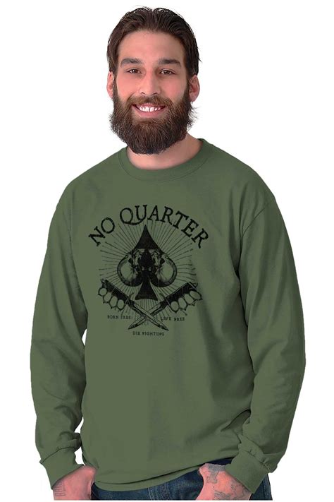 No Quarter Flag Mercy Defend Freedom Long Sleeve TShirt Men Women ...