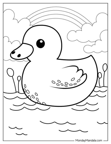 46 Cute Duck Coloring Pages (Free PDF Printables)
