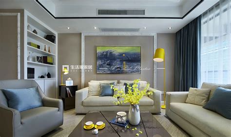 绿地国际120平米三居室现代装修案例