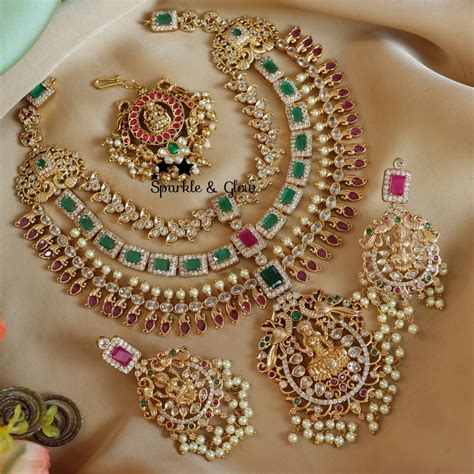 AD Diamond jewellery set for women – Swarnamala Jewels