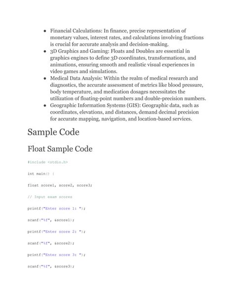 Float Data Type Example in C 的图像结果