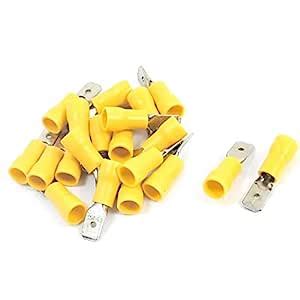 ELECTROPRIME20 Pcs 12-10 AWG Yellow PVC Sleeve Insulated Cable ...