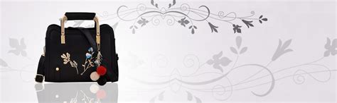 MARK & KEITH Women Floral Embroidery Handbag with Golden Grace Handle ...