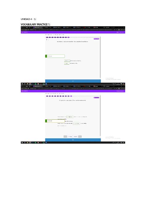 Unidad 4 Lesson 1 - English 3 - UNIDAD 4 - 1: VOCABULARY PRACTICE 1 ...