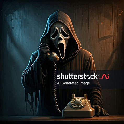 Ghostface Scream Movies Calling On Landline AI-generated image ...
