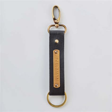 Double-Sided Personalized Keychains - Black
