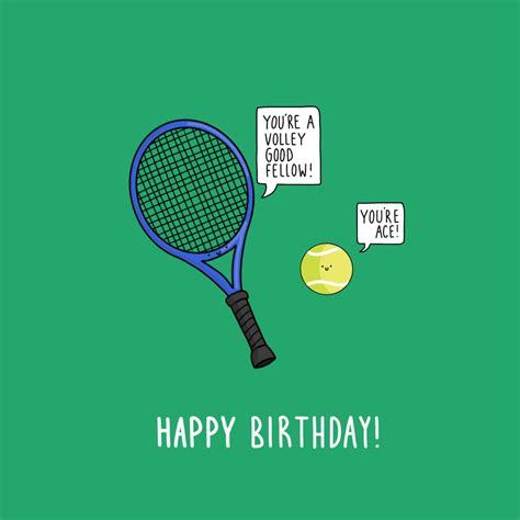 Funny Tennis Birthday Card – Boomf