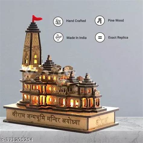 Shri Ram Mandir with Light, Ram Janambhoomi Ayodhya 3D Model Temple ...