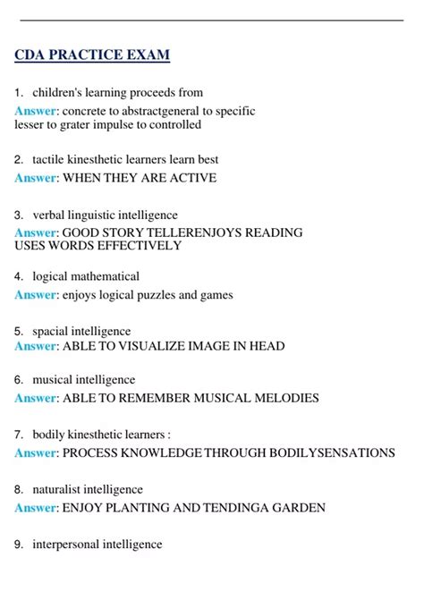 CDA PRACTICE EXAM ( UPDATED 2025 ) | QUESTIONS WITH 100% VERIFIED ...