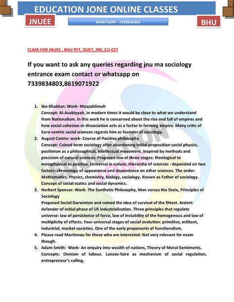 MA Sociology 2022 - good read - JNUEE WHATSAPP - 7339834803 BHU CLASS ...