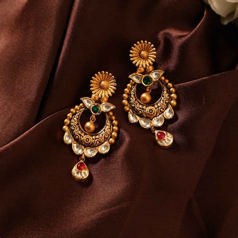 Buy Antique Earrings Online | Antique Earrings by Manubhai.