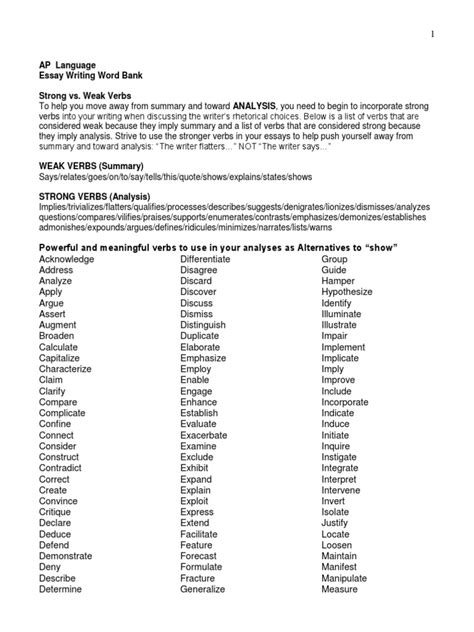 Informative Writing Word Bank 的图像结果