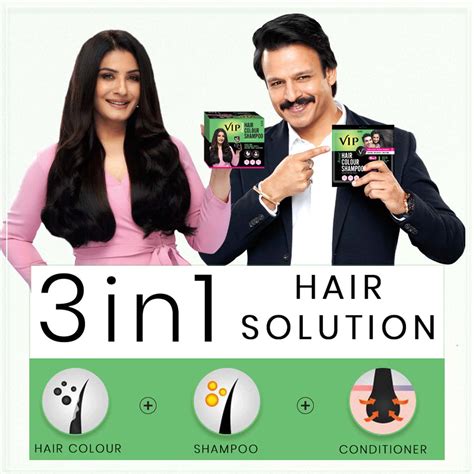 Buy VIP HAIR COLOUR SHAMPOO 40ML BLACK (PACK OF 3) - INSTANT HAIR COLOR ...