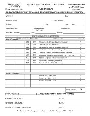 Fillable Online education wayne FILE IN TRIPLICATE Fax Email Print ...