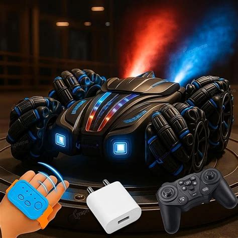 GRAPHENE Remote Control Car with Adaptor RC 4X4 Double Smoke Hand ...