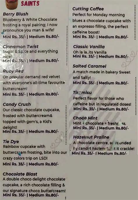 Menu at Convo Cafe - Love Sugar And Dough, Mumbai, 31 Shop No. 3 Bajaj ...