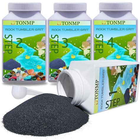 Amazon.com: Tonmp 10 LBS Rock Tumbler Grit Set, Rock Tumbler Grit ...