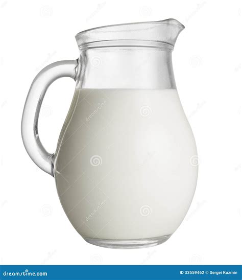 Jug of Milk Isolated on White Stock Photo - Image of closeup, fresh ...