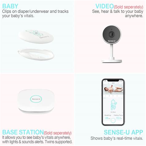 Sense-U Baby Breathing Monitor - Tracks Baby's Breathing Movement ...
