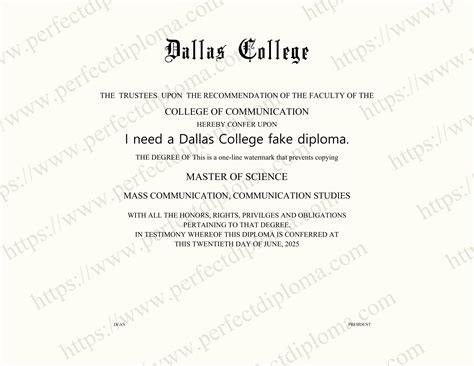 I need a Dallas College fake diploma. - diploma design