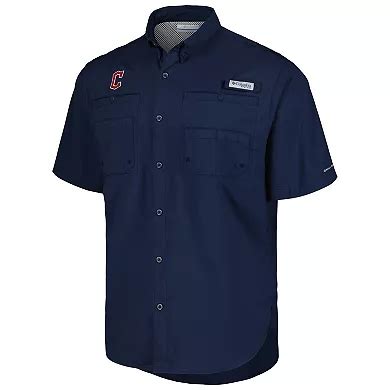 Men's Columbia Navy Cleveland Guardians Tamiami Omni-Shade Button-Down ...