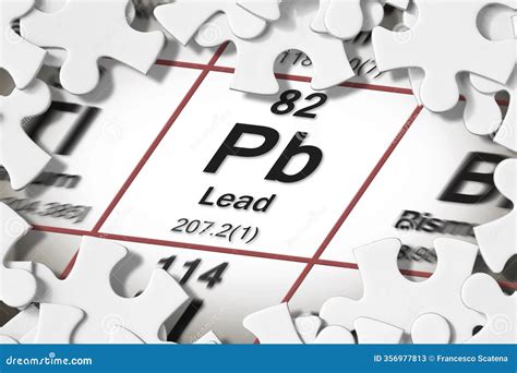 Lead PB Chemical Element With The Mendeleev Periodic Table - Concept ...