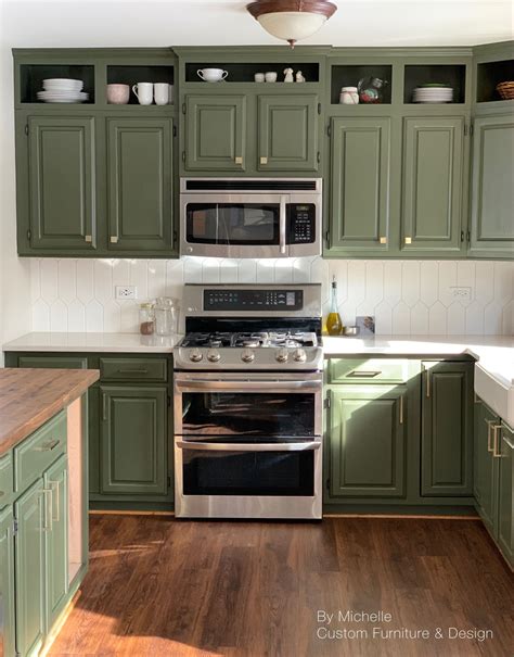 Custom Kitchen Update with Benjamin Moore Forest Floor