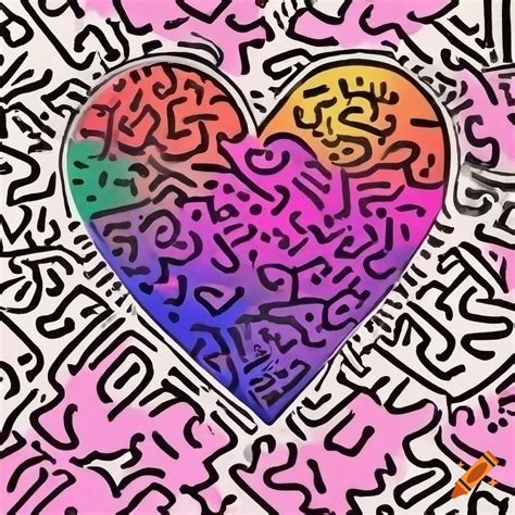 Keith Haring Heart Printable