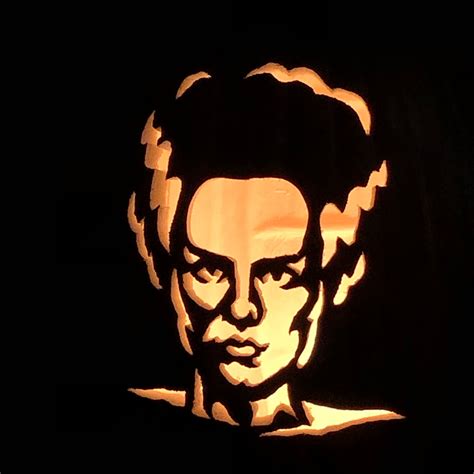 Bride of Frankenstein | Halloween pumpkin stencils, Frankenstein ...