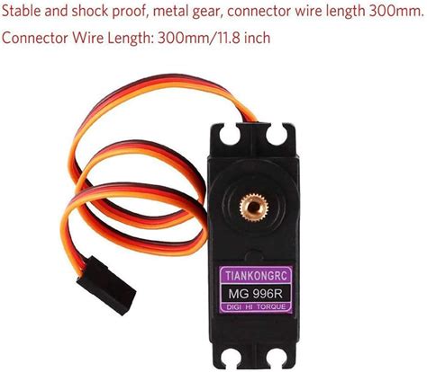 Buy DesirePath MG996R Metal Gear Torque Digital Servo with Arm Horn, 4 ...