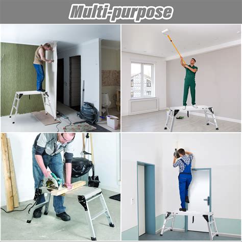 Image result for Adjustable Work Platform Ladder