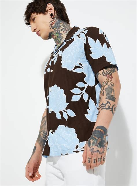 Buy URB_N Men Floral Print Regular Fit Shirt Online at just Rs. 899.0 ...