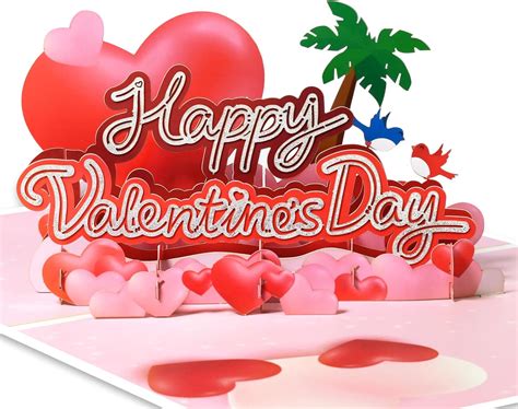 Amazon.com : GREETING ART 3d Happy Valentine's Day Pop Up Card,8×6, 3D ...