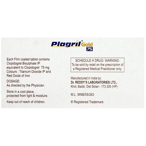 PLAGRIL GOLD 75MG TABLET Price, Uses, Side Effects, Composition ...