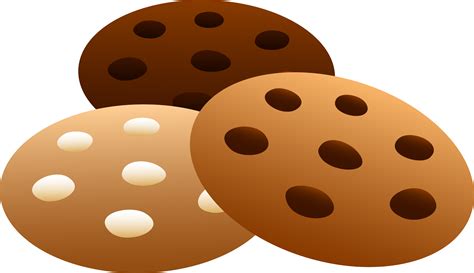 Three Flavors of Cookies - Free Clip Art