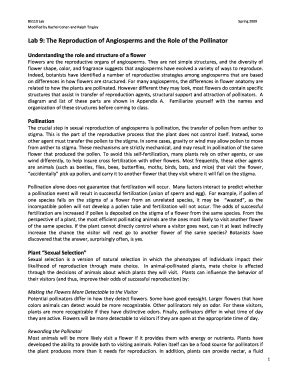 Fillable Online msu Flowers are the reproductive organs of angiosperms ...