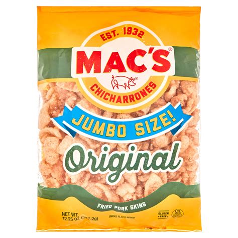 Mac's Original Pork Skins Jumbo Party Size 12.25oz - Walmart Business ...
