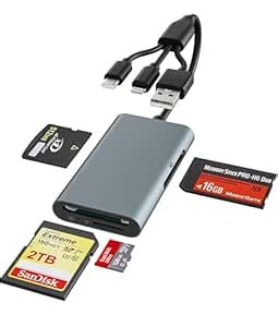 Aluminum Memory Stick Pro Duo Adapter - 4-in-1 Metal Card Reader with ...