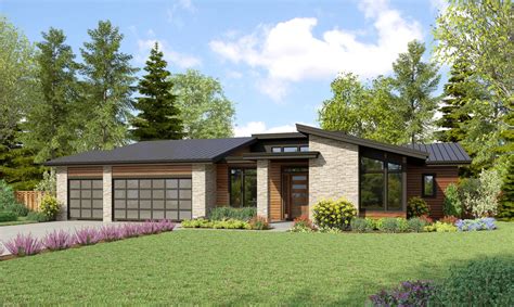 Modern 3 Bedroom Ranch Style House Plan 6076 - Plan 6076