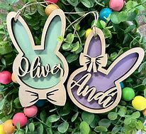 Image result for Personalized Bunny Easter Basket Tags SVG