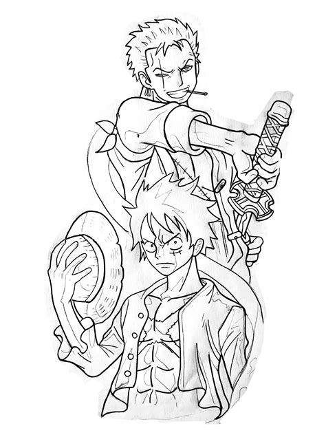 Pin on Anime | One piece tattoos, Coloring pages, Anime drawing books